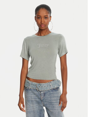 Juicy Couture Juicy Couture Camiseta Sheer JCWCT225301 Verde Slim Fit
