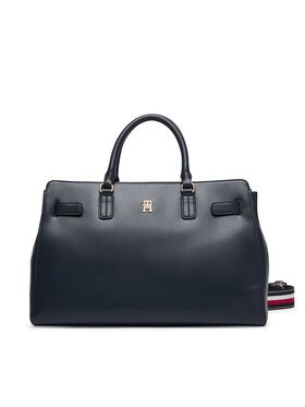 Tommy Hilfiger Дамска чанта Tommy Hilfiger Th Joy Satchel Corp AW0AW19318 Тъмносин
