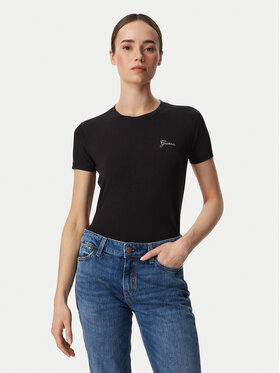 Guess Guess Camiseta W6YI12 K3751 Negro Regular Fit