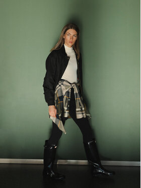 Hunter Hunter Prijelazna jakna Leith HARW0065251 Crna Oversize
