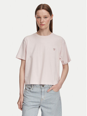 Guess Jeans Guess Jeans Póló W4YI05 K8HM0 Világos rózsaszín Boxy Fit