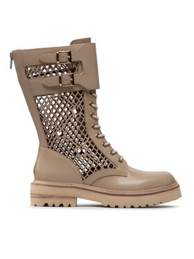 PINKO Šnurovacia obuv PINKO Noemi Stivale PE 22 BLKS1 1H212D Y87W Béžová