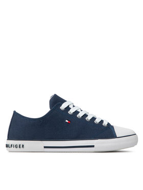 Tommy Hilfiger Sneakers aus Stoff Tommy Hilfiger Low Cut Lace-Up Sneaker T3X4-32207-0890 S Dunkelblau