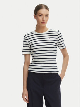 Tommy Hilfiger Tommy Hilfiger Camiseta New Cody WW0WW40587 Blanco Slim Fit