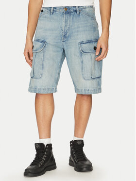 G-STAR G-Star Raw Džinsiniai šortai Bend 3D Cargo D26528-D788 H119 Žydra Relaxed Fit