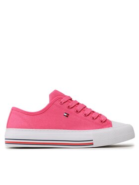 Tommy Hilfiger Tornacipő Tommy Hilfiger Low Cut Lace-Up T3A9-32677-0890313 S Rózsaszín