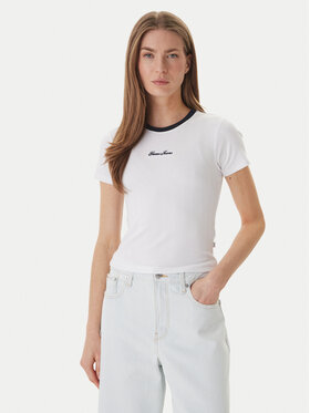 Guess Jeans Guess Jeans Футболка W6GPA9 KF641 Білий Slim Fit