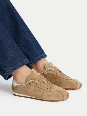 Tommy Hilfiger Сникърси Tommy Hilfiger Th Bella Low Runner Suede FW0FW09189 Бежов