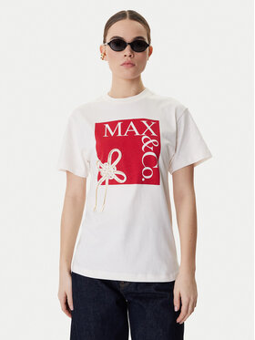 MAX&Co. MAX&Co. Camiseta Mcivolare 2618971016200 Écru Regular Fit