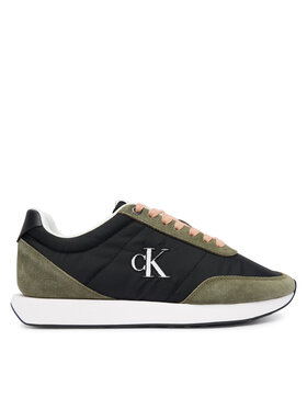 Calvin Klein Sneakersy Calvin Klein Retro Runner Lace Up Nylon Mg YW0YW01990 Čierna
