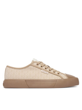 Calvin Klein Teniși Calvin Klein Vulc Low Laceup Aop Canvas HW0HW03142 Bej
