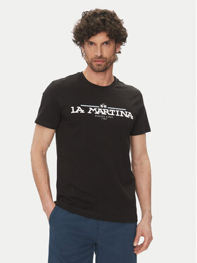 La Martina La Martina Футболка Aguer MAR304 JS206 Чорний Regular Fit