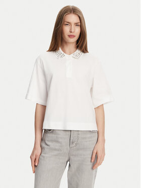 Marella Marella Поло Gonzaga 2513951014 Білий Relaxed Fit