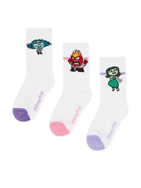 INSIDE OUT 2 Dlhé ponožky INSIDE OUT 2 ACCCS-SS25-337PIO(3-PACK) Biela