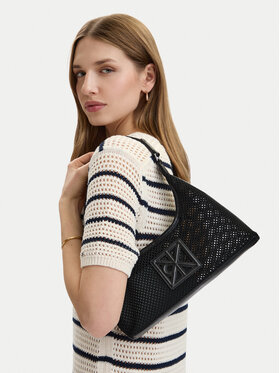 Calvin Klein Torbica Calvin Klein Emblem Mesh Shoulder Bag LV04F3381G Crna