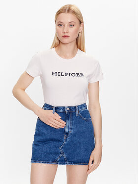 Tommy Hilfiger Tommy Hilfiger Majica WW0WW38872 Écru Slim Fit