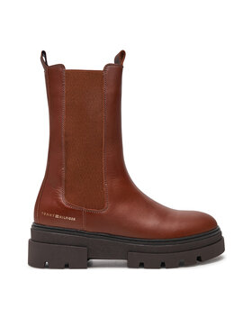 Tommy Hilfiger Jātnieku stila puszābaki Tommy Hilfiger Monochromatic Chelsea Boot FW0FW06730 Brūns
