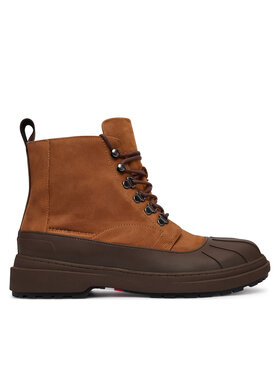 Tommy Hilfiger Trzewiki Tommy Hilfiger Outdoor Rubber Lth Boot Wpm FM0FM05957 Brązowy