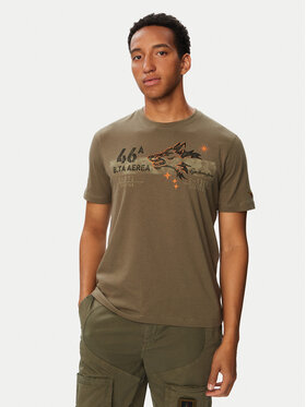 Aeronautica Militare Aeronautica Militare Camiseta 262TS2579UJ00750 Caqui Regular Fit