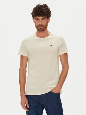 Tommy Jeans Tommy Jeans Camiseta DM0DM04411 Beis Slim Fit