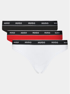 HUGO HUGO Комплект стрінгів Triplet Thong 50480150 Кольоровий
