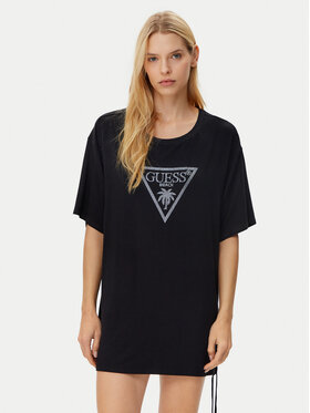Guess Guess Футболка E4GI00 K68D2 Чорний Regular Fit