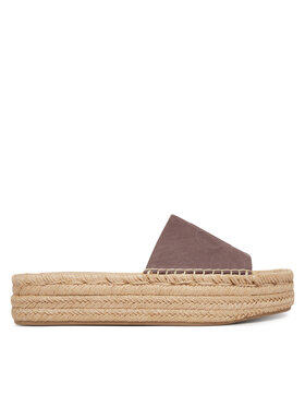Calvin Klein Espadrilės Calvin Klein Flatf Espa Mule Nub Mg HW0HW02890 Ruda