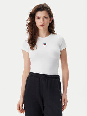 Tommy Jeans Tommy Jeans Camiseta Badge DW0DW17881 Blanco Slim Fit