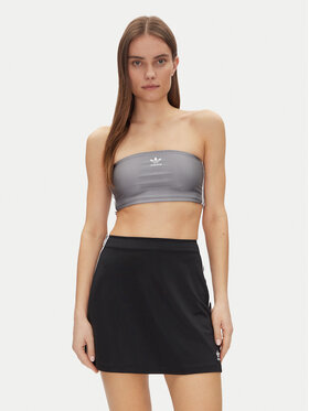 adidas adidas Топ 3-Stripes JD3385 Сірий Slim Fit