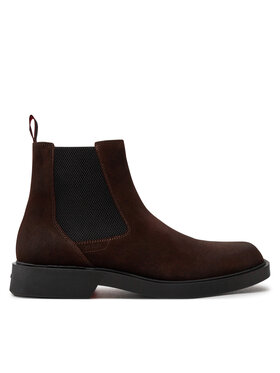 HUGO Kotníková obuv s elastickým prvkem Hugo Iker Cheb 50522951 Hnědá