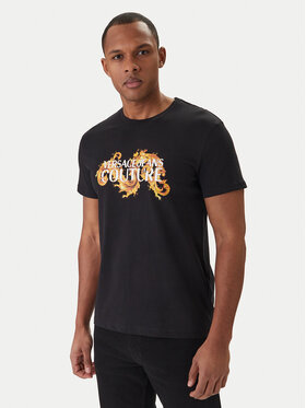 Versace Jeans Couture Versace Jeans Couture Camiseta 80GAHE02 CJ00E Negro Regular Fit