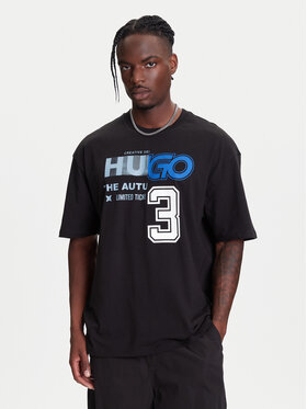 HUGO HUGO Футболка Nesite 50544168 Чорний Loose Fit