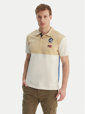 Napapijri Napapijri Polo E-Reflect NP0A4H4B Écru Relaxed Fit