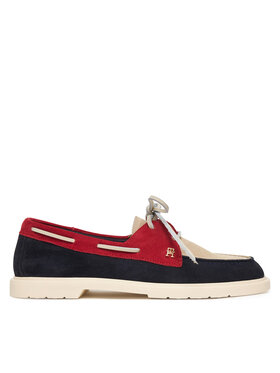 Tommy Hilfiger Mokasini Tommy Hilfiger Light Suede Boat Shoe FW0FW09337 Mornarsko modra