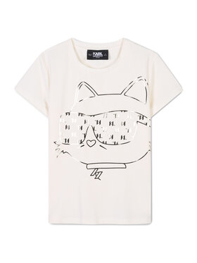 Karl Lagerfeld Kids Karl Lagerfeld Kids Футболка Z30447 S Écru Regular Fit