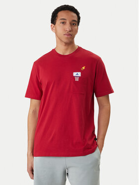 adidas adidas Camiseta Mini Embroidery Basketball Graphic KB2525 Rojo Regular Fit