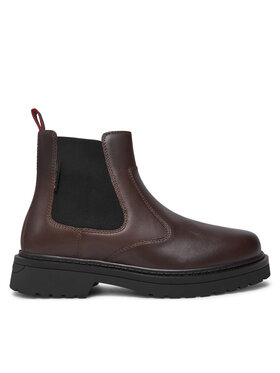 Tommy Jeans Členková obuv s elastickým prvkom Tommy Jeans Tjm Chelsea Boot EM0EM01469 Hnedá