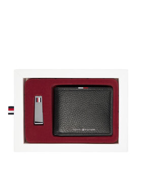 Tommy Hilfiger Peňaženka Tommy Hilfiger Th Corp Mini Cc Wallet & Clip AM0AM13607 Čierna