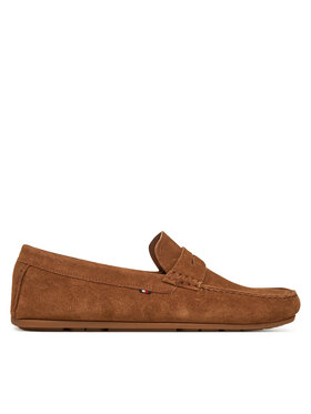 Tommy Hilfiger Mokasíny Tommy Hilfiger Casual Hilfiger Suede Driver FM0FM04998 Hnědá