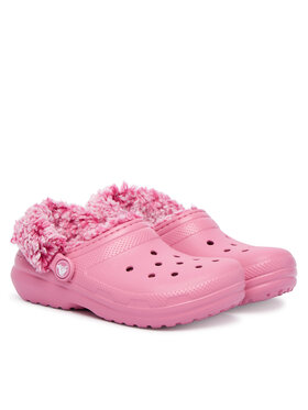 Crocs Natikače Crocs Classic Fleece Lined Clog K 212856 Ružičasta