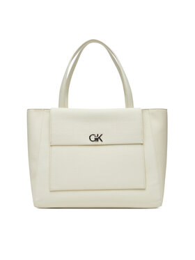 Calvin Klein Kabelka Calvin Klein Ck Medium Shopper_Tex K60K613178 Biela