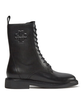 Tory Burch Škornji Tory Burch Double T Combat Boot 154336 Črna