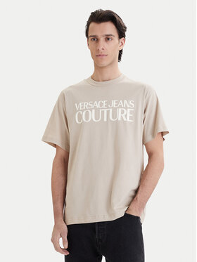 Versace Jeans Couture Versace Jeans Couture Camiseta 80GAHT01 CJ00T Beis Regular Fit