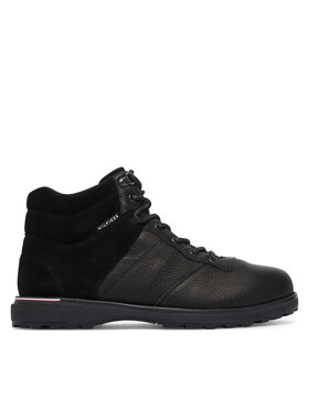 Tommy Hilfiger Ghete Tommy Hilfiger Corporate Outdoor Warm Lth Boot FM0FM05991 Negru