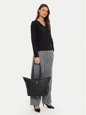 Tommy Hilfiger Τσάντα Tommy Hilfiger Poppy Th Tote AW0AW15639 Μαύρο