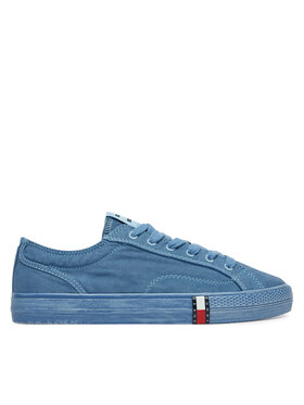 Tommy Jeans Tenisówki Tommy Jeans Archive Vulc Y2K Washed Canvas EN0EN02957 Niebieski