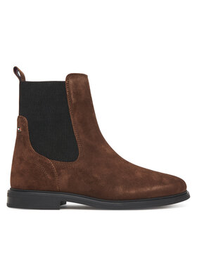 Tommy Hilfiger Gležnjarji Chelsea Tommy Hilfiger Flag Boot FW0FW08780 Rjava