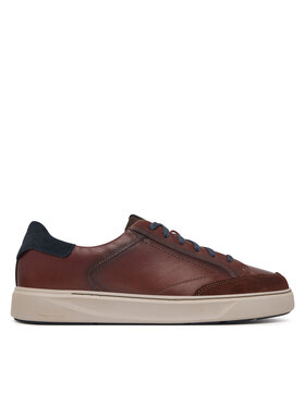 Clarks Sneakersy Clarks Code C Tie 26328042 Brązowy ciemny