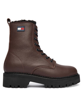 Tommy Jeans Schnürstiefeletten Tommy Jeans Tjw Urban Laceup Boot Wl EN0EN02906 Braun