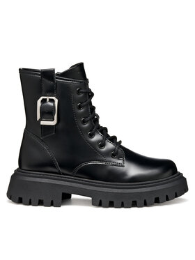 Geox Polokozačky Geox J Maquinnens J56M6C 000CN C9999 S Černá